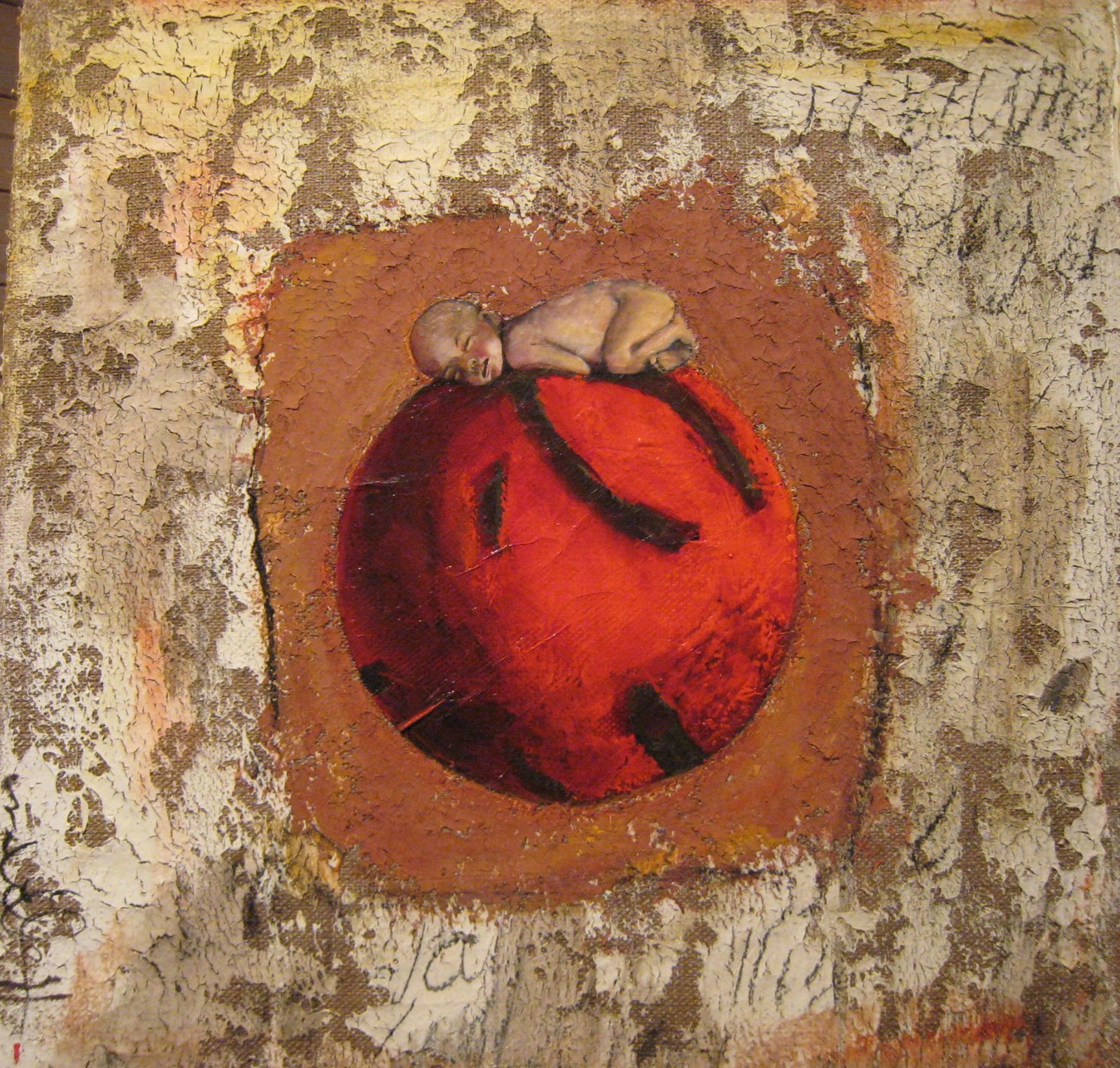 KODOMO, gesso, oil & mixte